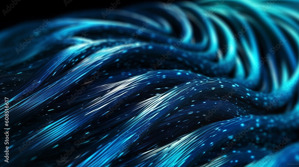 Poster a vibrant and intricate pattern set against a dark background. generative ai