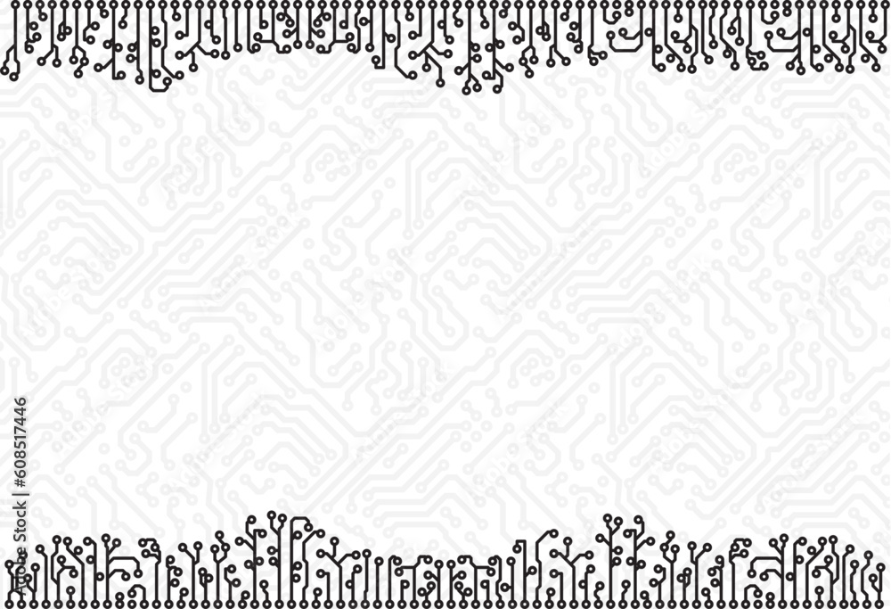 Poster abstract monochrome technological circuit board background eps8
