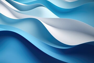 Fototapeta premium Pastel color dynamic sheets wallpaper. Waves and smooth shapes. Abstract business background. Generative AI
