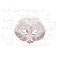 Head of the Mathletic Math School Teacher Cat Toy