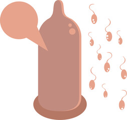 Condom and sperm