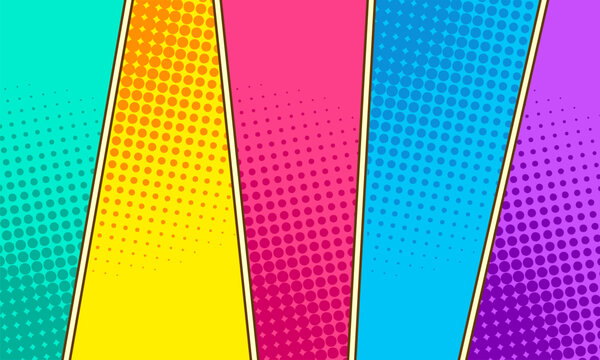 Fototapeta Comic cartoon colorful background design
