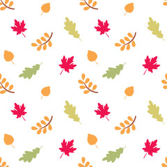 autumn leaves seamless pattern