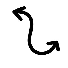 Black Arrows line Hand Drawn Doodle divider Elements