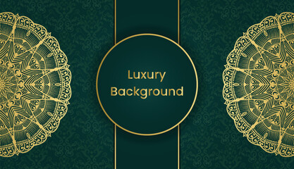 Decorative lovely beautiful greeting and invitation card. Gold vintage mandala background design. Decoration, Decorative, Ornament, Ornamental, India, Indian, invitation, Turkish, Bohemian, Damask,