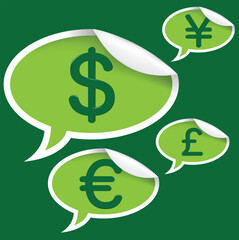 vector set of various currency signs