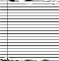 Lined sheet with distorted lines 