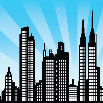 vector illustration of the cityscape of new york