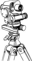 Azimuth compass isolated on white