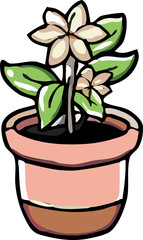 Potted flower png graphic clipart design