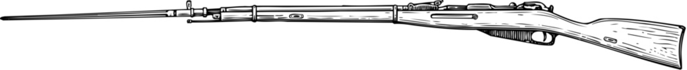 Rifle isolated on white