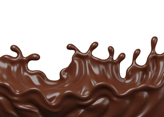 Chocolate Splasht Png File , 3D Rendering, 3D Illustration