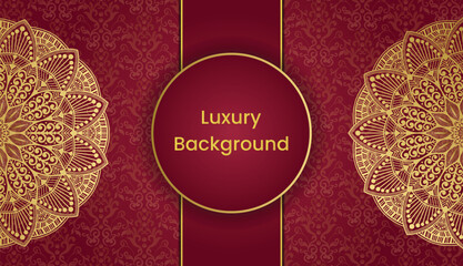 Decorative lovely beautiful greeting and invitation card. Gold vintage mandala background design. Decoration, Decorative, Ornament, Ornamental, India, Indian, invitation, Turkish, Bohemian, Damask,