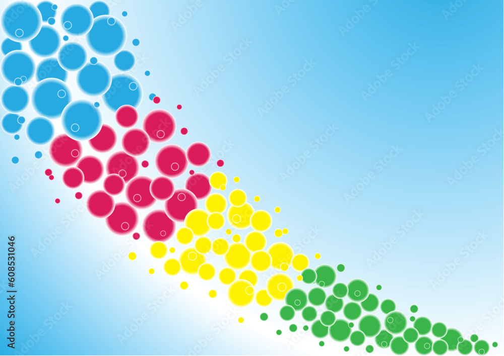 Poster abstract colored background of colored circles in a rainbow vector