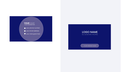 Corporate business card design for personal identity 