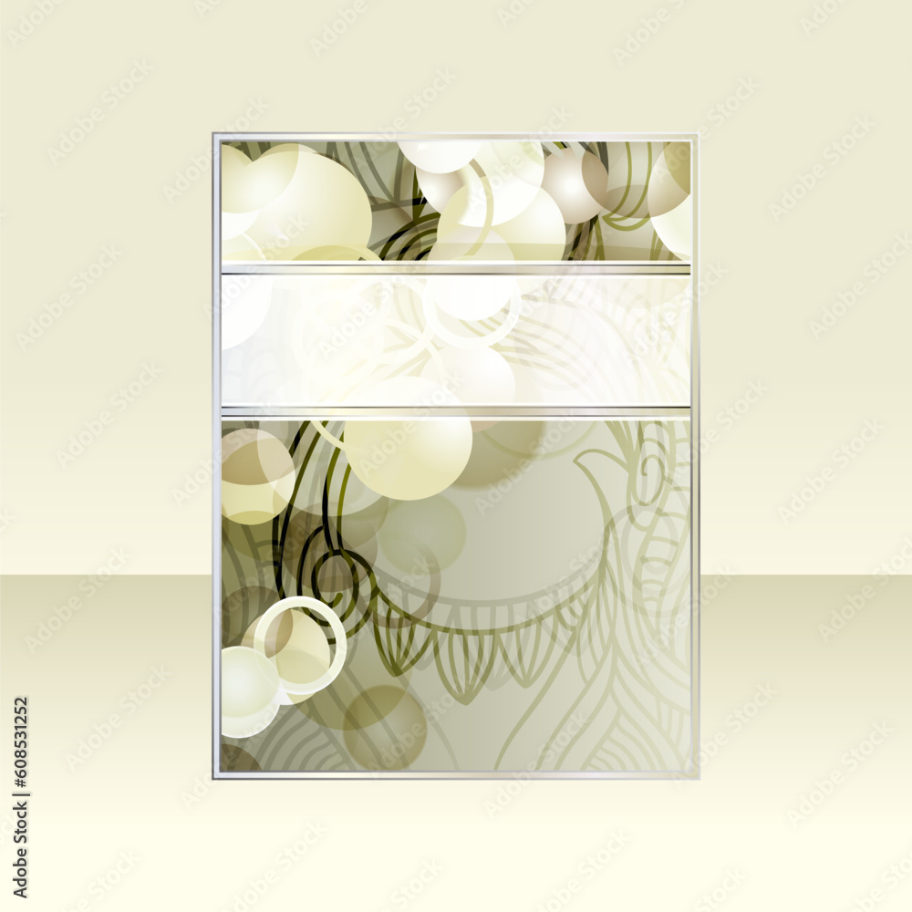 Aufkleber eps 10, vector abstract flayer design with circles and place for your text