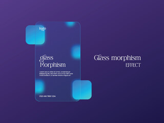 glass morphism effect with gradient color background