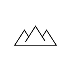 Mountains line icon, logo vector