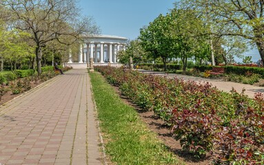 Seaside or Primorsky park in Chernomorsk, Ukraine