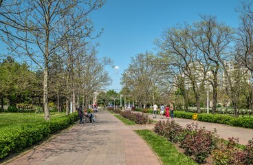 Seaside or Primorsky park in Chernomorsk, Ukraine