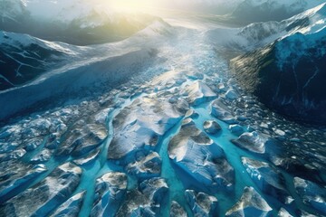 Stunning Glacier View from the Sky