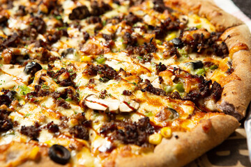 Bulgogi Pizza on the table