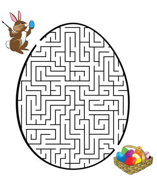 Rabbit is looking for the eggs