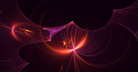 3D rendering abstract colorful fractal light background