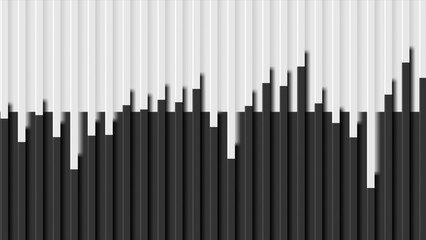 Black and white paper stripes abstract minimal background