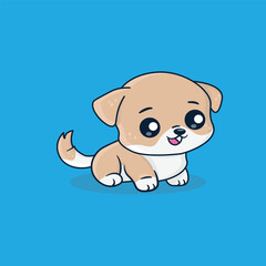 cute baby dog vector