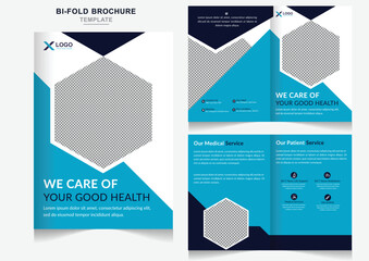 Modern Health Care Bi-fold Brochure for a medical company 