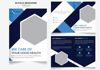 Modern Health Care Bi-fold Brochure for a medical company 
