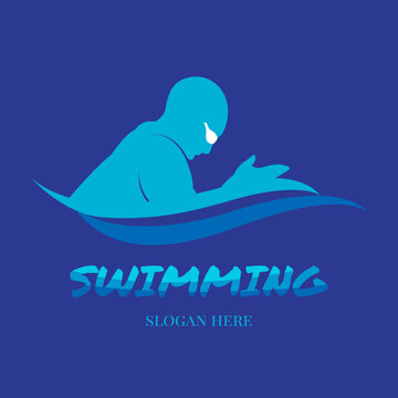 breaststroke swimming crawl logo design
