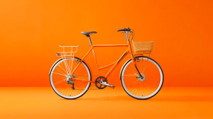 A orange cycle on a orange background, created using Generative AI tools
