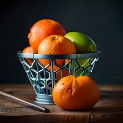 tangerines in a basket