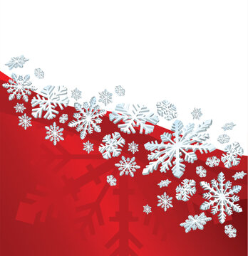 Abstract christmas background with snowflakes and a space for text