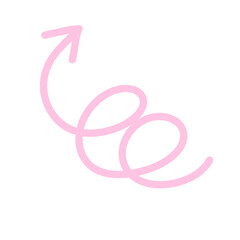 Fototapeta premium Pink Arrows line Hand Drawn Doodle divider Elements
