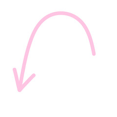 Pink Arrows line Hand Drawn Doodle divider Elements