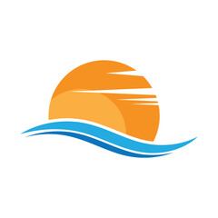 sun ilustration logo vector icon template