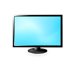 Vector LCD TV isolated on a white background