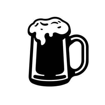 Beer mug  Logo Monochrome Design Style