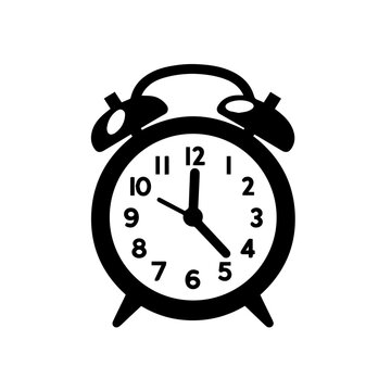 Alarm clock  Logo Monochrome Design Style