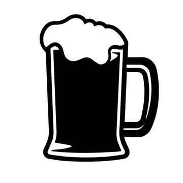 Beer mug Logo Monochrome Design Style