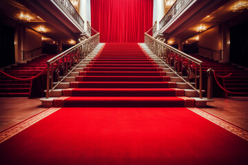 red carpet in the hall generative ai