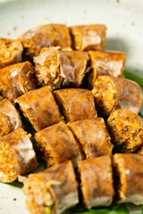 sundae, meat in pig intestines,Korean traditional food