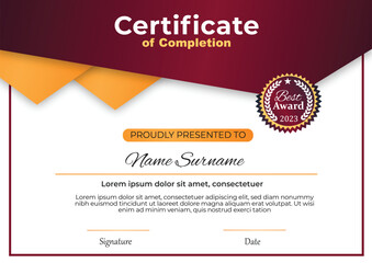 Fototapeta premium Professional Certificate Design Template