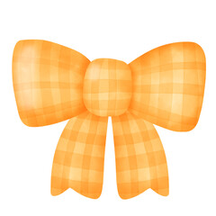 orange bow ribbon 
