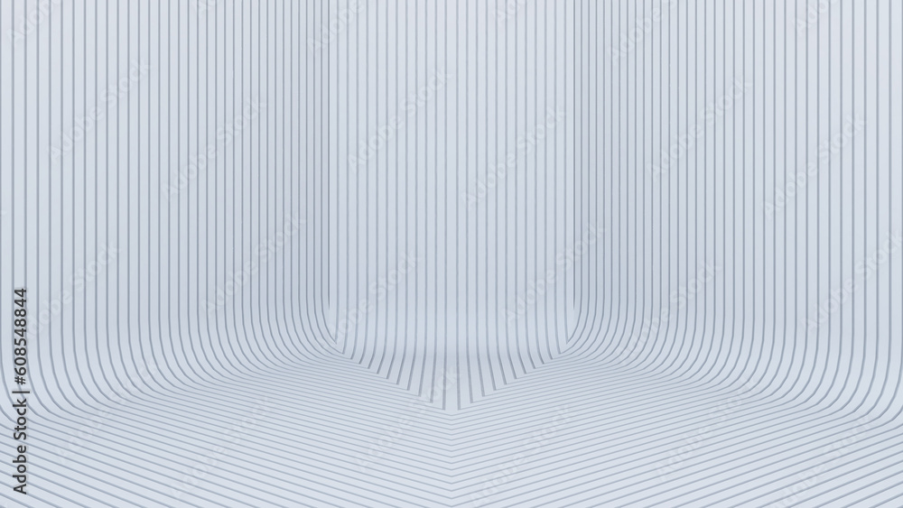 Poster soft gray mockup stand on vertical white background.3d rendering