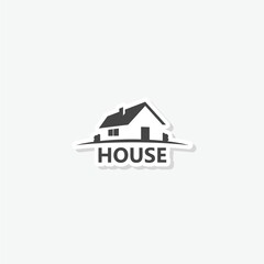  Logo House abstract real estate sticker icon