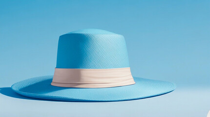 A beautiful sky-blue hat, created using generative ai tools